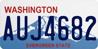 WA license plate AUJ4682