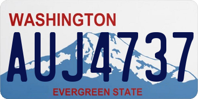 WA license plate AUJ4737