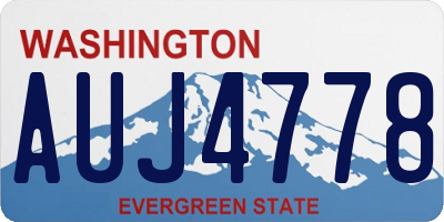 WA license plate AUJ4778
