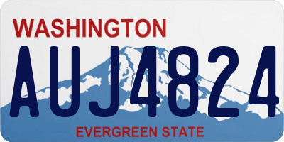 WA license plate AUJ4824
