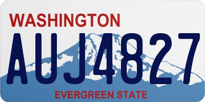 WA license plate AUJ4827
