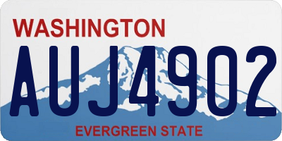 WA license plate AUJ4902