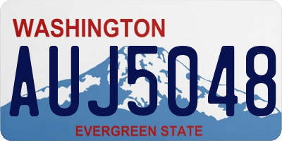 WA license plate AUJ5048