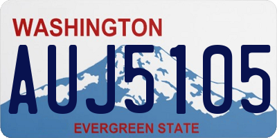 WA license plate AUJ5105