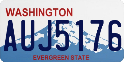 WA license plate AUJ5176