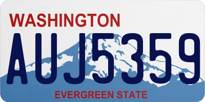 WA license plate AUJ5359