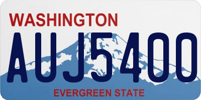 WA license plate AUJ5400