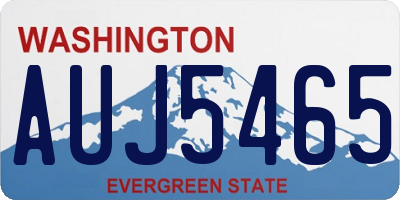 WA license plate AUJ5465