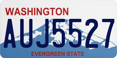 WA license plate AUJ5527