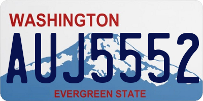 WA license plate AUJ5552