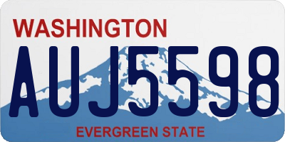 WA license plate AUJ5598