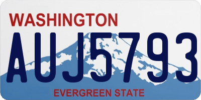 WA license plate AUJ5793