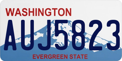 WA license plate AUJ5823