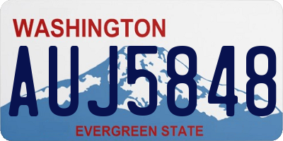 WA license plate AUJ5848