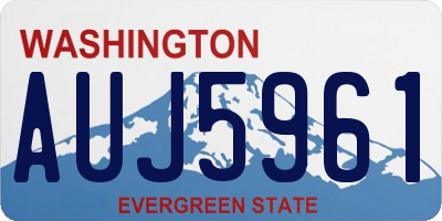 WA license plate AUJ5961