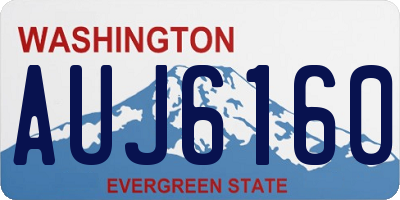 WA license plate AUJ6160