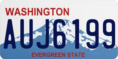 WA license plate AUJ6199