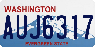 WA license plate AUJ6317