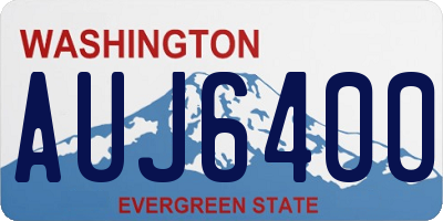 WA license plate AUJ6400
