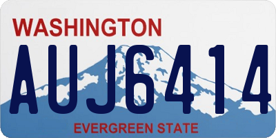 WA license plate AUJ6414