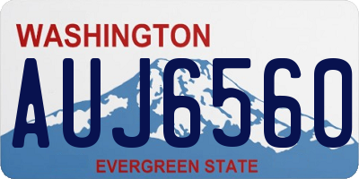 WA license plate AUJ6560