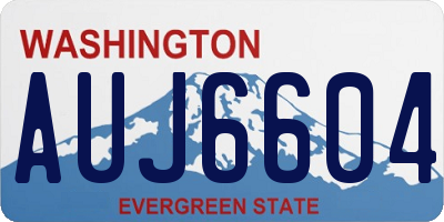 WA license plate AUJ6604