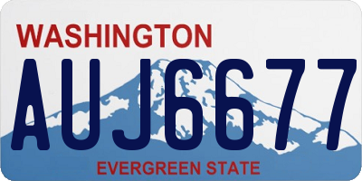 WA license plate AUJ6677