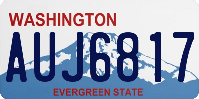 WA license plate AUJ6817