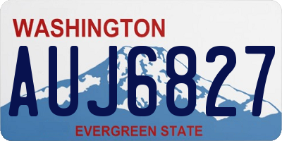 WA license plate AUJ6827