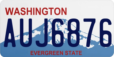 WA license plate AUJ6876
