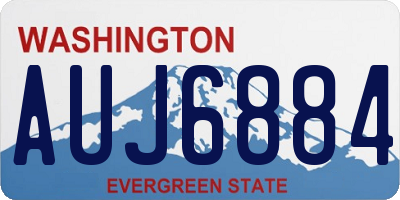 WA license plate AUJ6884