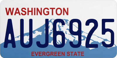 WA license plate AUJ6925