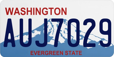 WA license plate AUJ7029
