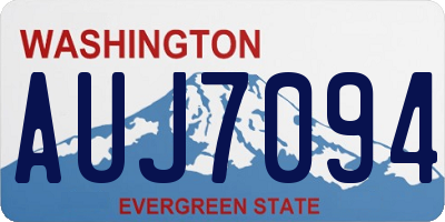 WA license plate AUJ7094