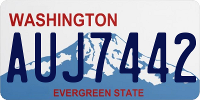 WA license plate AUJ7442