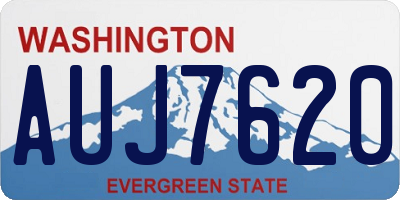 WA license plate AUJ7620