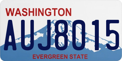 WA license plate AUJ8015