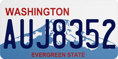 WA license plate AUJ8352
