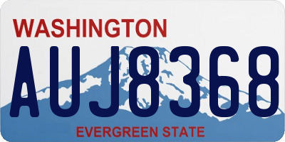 WA license plate AUJ8368