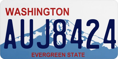 WA license plate AUJ8424