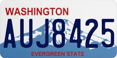 WA license plate AUJ8425