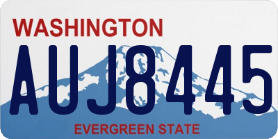 WA license plate AUJ8445