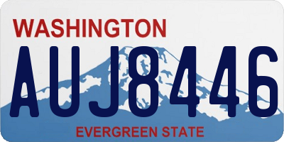 WA license plate AUJ8446