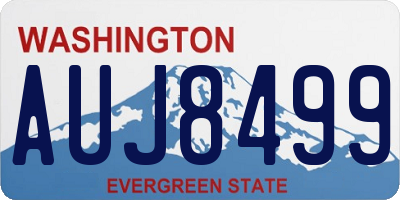 WA license plate AUJ8499