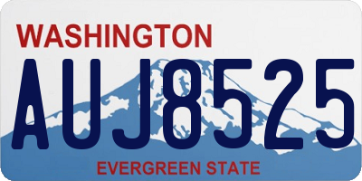 WA license plate AUJ8525