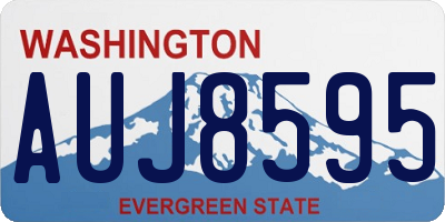 WA license plate AUJ8595