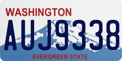 WA license plate AUJ9338