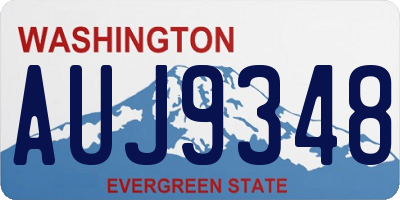 WA license plate AUJ9348