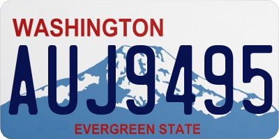 WA license plate AUJ9495