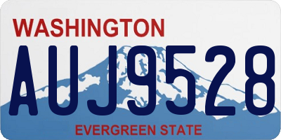WA license plate AUJ9528